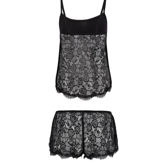 Adore Me Rayne lace Cami and Shorts set black Small - Picture 2 of 14